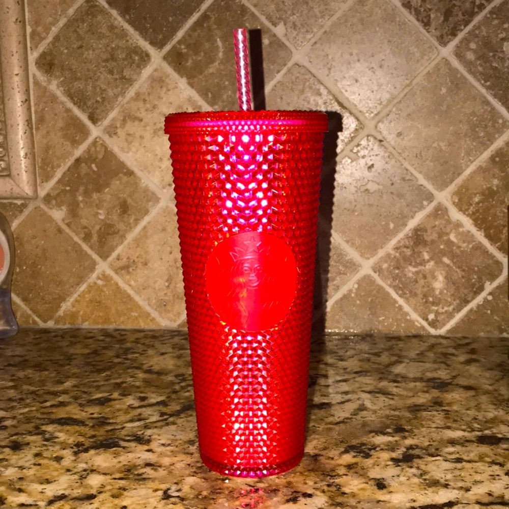 Hot pink studded Starbucks venti cup